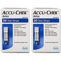 ACCU CHEK AVIVA - 100 Tiras Reactivos para Prueba de Glicemia - ACCU COMPROBAR